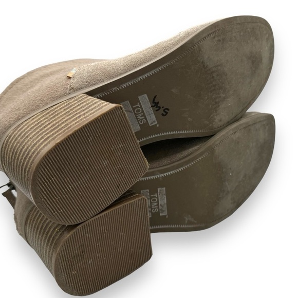 TOMS Lacey Suede Felt Ankle Booties, Desert Sand, Size 8.5 - Picture 11 of 11